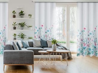 Zasłona gotowa na przelotkach LILIAN 140x250 Eurofirany biały