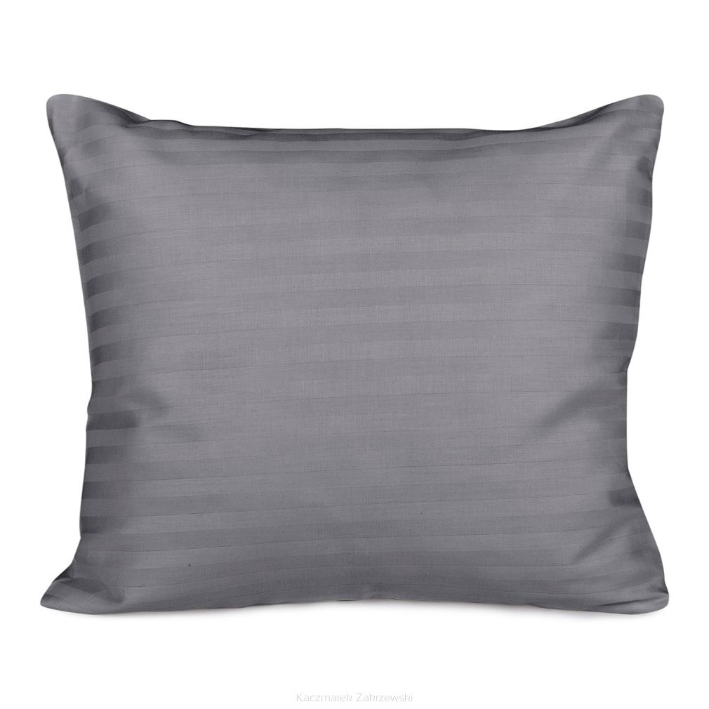 Poszewka satyna bawełniana adamaszek 70x80 antracytowa