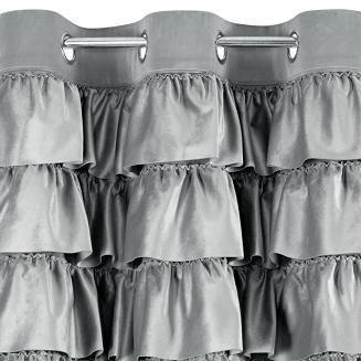 Zasłona gotowa na przelotkach AURA 140x250 Eurofirany srebrny