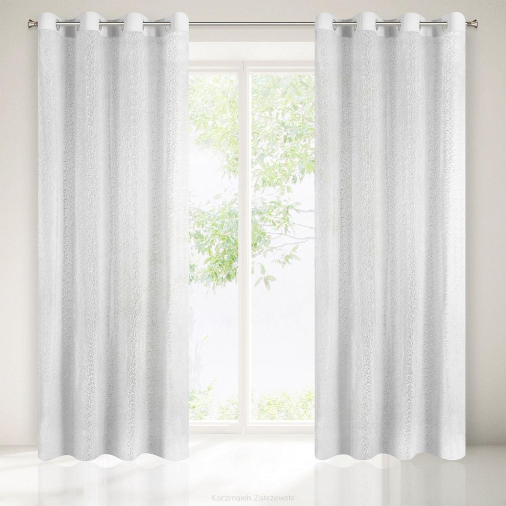 Firana gotowa na przelotkach JOWITA 140x250 Eurofirany biały