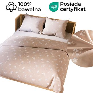 VELORA Komplet pościeli z bawełny satynowej 220x200cm 100105/SAT/000/220200/1