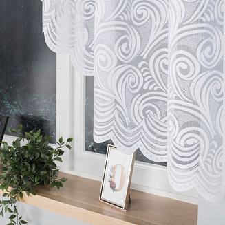 Firanka żakardowa gotowa na żabki KINGA 300x140 biała