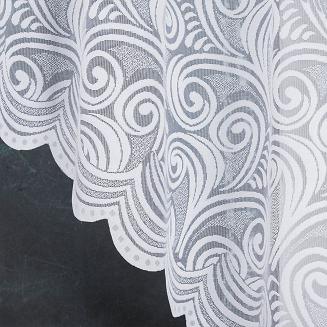 Firanka żakardowa gotowa na żabki KINGA 300x140 biała