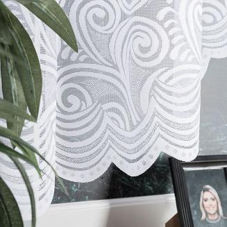Firanka żakardowa gotowa na żabki KINGA 300x140 biała