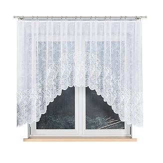 Firanka żakardowa gotowa na żabki KINGA 300x140 biała