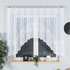 Firanka żakardowa gotowa na żabki KINGA 300x140 biała