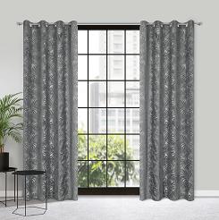 Zasłona gotowa na przelotkach LIVIA 140x250 Eurofirany stalowy