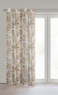 Zasłona gotowa na przelotkach LAYLA 140x250 Eurofirany beżowy