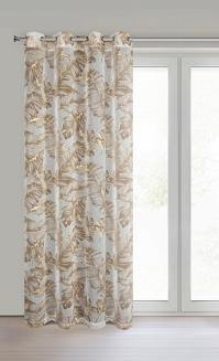 Zasłona gotowa na przelotkach LAYLA 140x250 Eurofirany beżowy