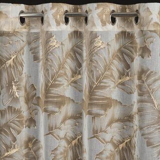 Zasłona gotowa na przelotkach LAYLA 140x250 Eurofirany beżowy