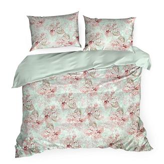 Pościel bawełniana SONIA 200x220 Eurofirany miętowy/pudrowy