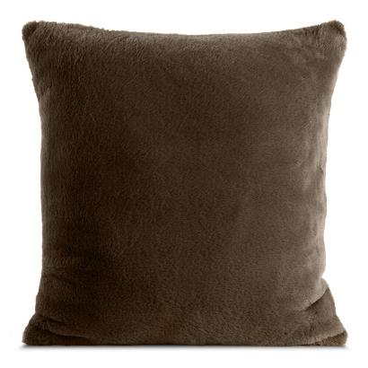 Poszewka dekoracyjna NINA 45x45 Eurofirany ciemnobrązowa futrzana i puszysta