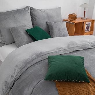 Pościel z mikrofibry MIŚ Cozy 160x200 szara