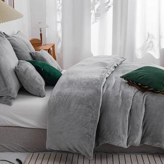 Pościel z mikrofibry MIŚ Cozy 160x200 szara