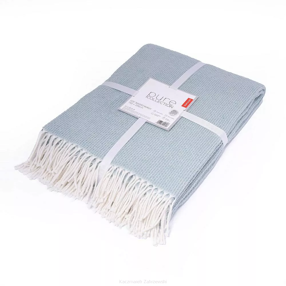 Koc Bawełna+Akryl WZ. 126JB Mięta 220X200 /320GR/  Jacquard