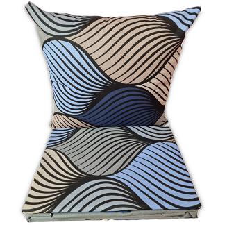 Pościel bawełniana 160x200 szara niebieska beżowa warkocze