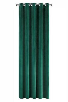 Zasłona gotowa na taśmie VILLA 140x270 Eurofirany ciemny zielony
