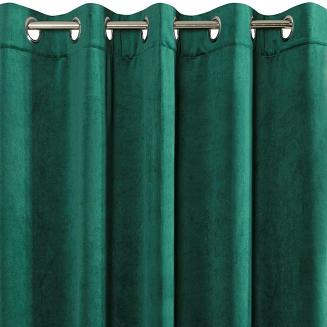 Zasłona gotowa na taśmie VILLA 140x270 Eurofirany ciemny zielony
