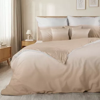 Pościel satynowa NADIA 220x200 Eurofirany kremowa z efektem ombre