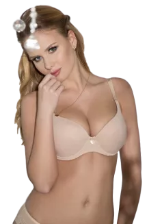 Biustonosz push-up gładki Clarissa beżowy