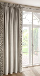 Zasłona gotowa na taśmie ROSES 140x270 Eva Minge Eurofirany beżowy