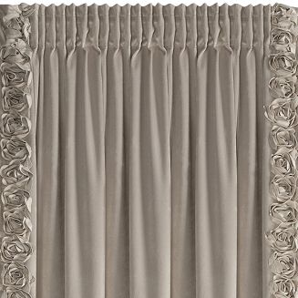 Zasłona gotowa na taśmie ROSES 140x270 Eva Minge Eurofirany beżowy