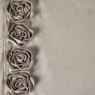 Zasłona gotowa na taśmie ROSES 140x270 Eva Minge Eurofirany beżowy