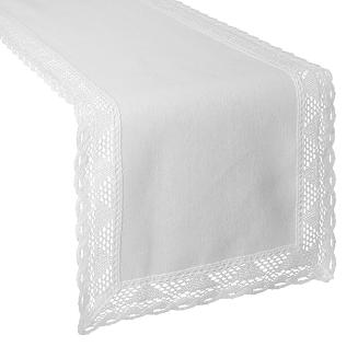 Obrus dekoracyjny NATALY 40x140 Eurofirany biały