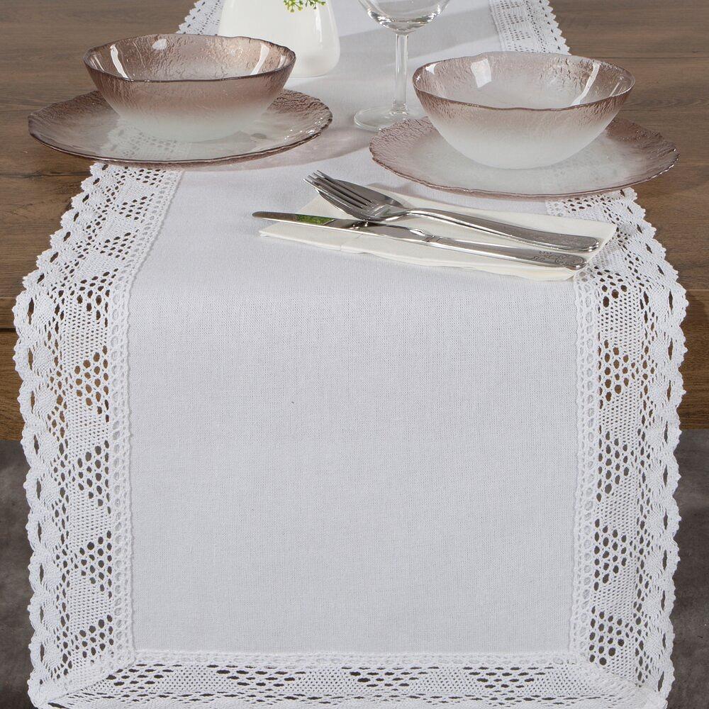 Obrus dekoracyjny NATALY 40x140 Eurofirany biały