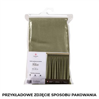 Zasłona gotowa na taśmie MILAS 140x250 czarna