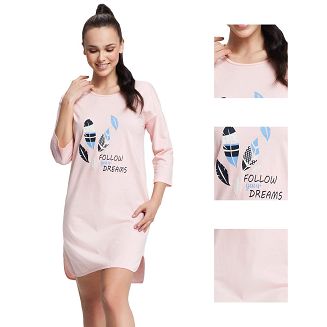 Koszula damska LUNA kod 12 oversize różowa