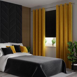 Narzuta dekoracyjna VELVI 220x240 pikowana w geometryczny wzór czarna