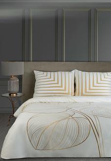 Pościel z makosatyny POS 160x200 Eurofirany biały/złoty