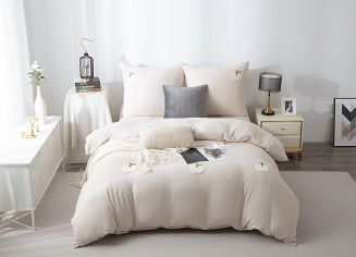 Jasna beżowa pościel dekoracyjna  na Halloween 160x200 CUTY DYNIE