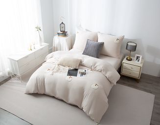 Jasna beżowa pościel dekoracyjna  na Halloween 160x200 CUTY DYNIE