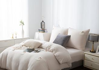 Jasna beżowa pościel dekoracyjna  na Halloween 160x200 CUTY DYNIE