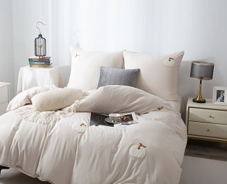 Jasna beżowa pościel dekoracyjna  na Halloween 160x200 CUTY DYNIE