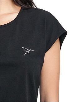 Piżama damska LUNA kod 563 czarna / spodenki z falbanką