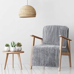 Koc narzuta CINDY6 Design91 srebrny