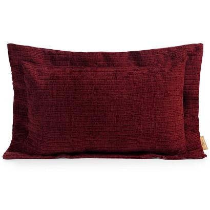 Poszewka dekoracyjna ELEGANT2 40x60 Eva Minge Eurofirany bordowa szenilowa