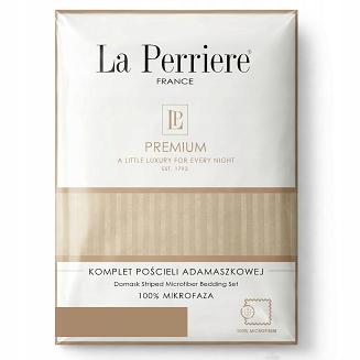 Komplet pościeli hotelowej adamaszek La Perriere 160x200 beżowa