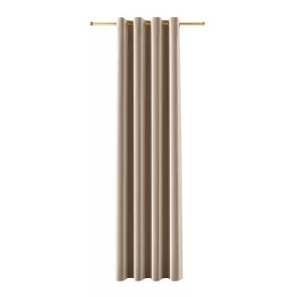 Zasłona gotowa na przelotkach BLACKOUT VELVET 140x240 ciemnobeżowa