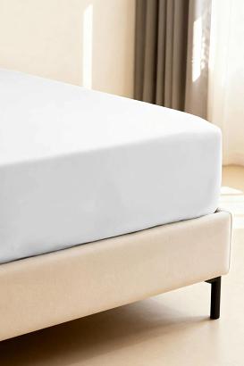 Prześcieradło bambusowe z gumką 80x160 białe