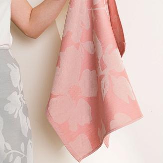 Ścierka kuchenna bawełna egipska SOFIKO 50x70 kwiaty beżowa różowa