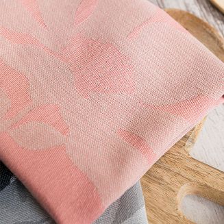 Ścierka kuchenna bawełna egipska SOFIKO 50x70 kwiaty beżowa różowa
