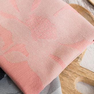 Ścierka kuchenna bawełna egipska SOFIKO 50x70 kwiaty beżowa różowa