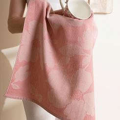 Ścierka kuchenna bawełna egipska SOFIKO 50x70 kwiaty beżowa różowa