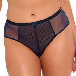 Figi damskie w delikatne paski Sonia 1058 granatowe