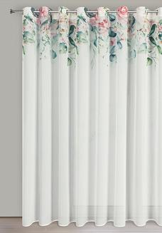 Zasłona gotowa na przelotkach ALORA 350x250 Eurofirany biały