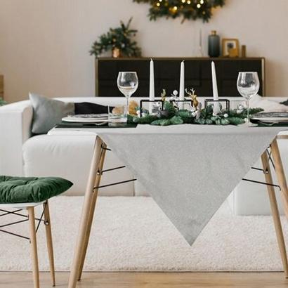 Obrus dekoracyjny FLASH-4 85x85 Eurofirany srebrny